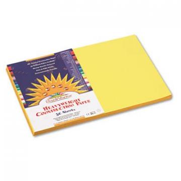 Pacon SunWorks Construction Paper, 58lb, 12 x 18, Yellow, 50/Pack (8407)