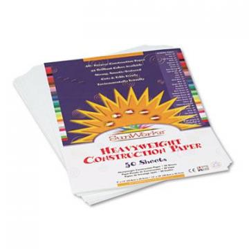Pacon SunWorks Construction Paper, 58lb, 9 x 12, Bright White, 50/Pack (8703)