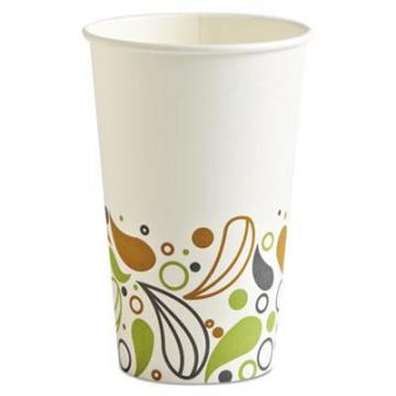 Boardwalk Deerfield Printed Paper Hot Cups, 16 oz, 20 Cups/Sleeve, 50 Sleeves/Carton