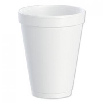 Dart Foam Drink Cups, 12oz, White, 25/Bag, 40 Bags/Carton