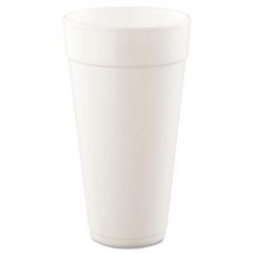Dart Foam Drink Cups, Hot/Cold, 24oz, White, 500/Carton