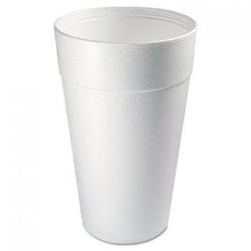 Dart Foam Drink Cups, 44 oz., Hot/Cold, White, 20/Bag