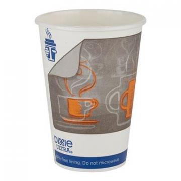 Georgia-Pacific Dixie Ultra Insulair Paper Hot Cup, 16 Oz, Coffee, 50 Cups/sleeve, 20 Sleeves/ct