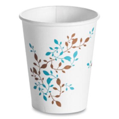 Huhtamaki Single Wall Hot Cups, 8 oz, Vine, 1,000/Carton