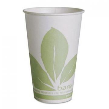 Dart Solo Bare Eco-Forward Treated Paper Cold Cups, 12 oz, Green/White, 100/Sleeve