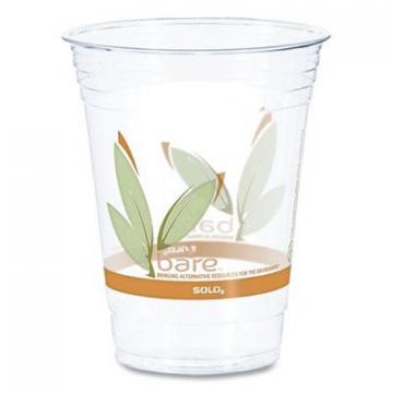 Dart Solo Bare Eco-Forward RPET Cold Cups, 16-18 oz, Clear, 50/Pack, 1000/Carton