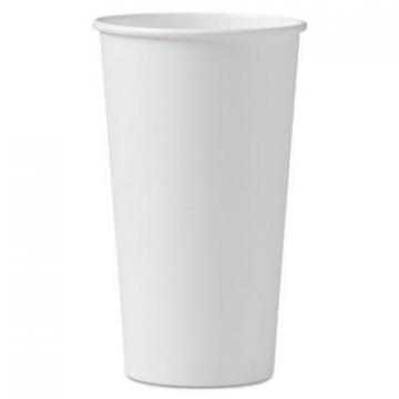 Dart Solo Polycoated Hot Paper Cups, 20 oz, White, 600/Carton