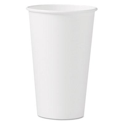 Dart Solo Polycoated Hot Paper Cups, 16 oz, White