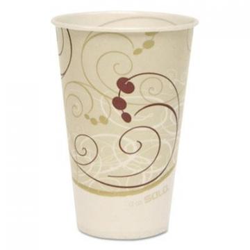 Dart Solo Symphony Treated-Paper Cold Cups, 12oz, White/Beige/Red, 100/Bag, 20 Bags/Carton