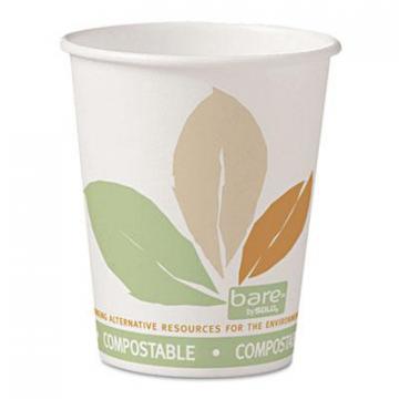 Dart Solo Bare by Solo Eco-Forward PLA Paper Hot Cups, 10oz, Leaf Design,50/Bag,20 Bags/Ct