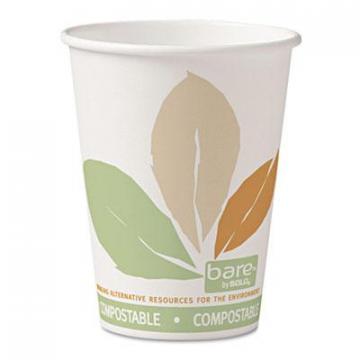 Dart Solo Bare by Solo Eco-Forward PLA Paper Hot Cups, 12oz,Leaf Design,50/Bag,20 Bags/Ct