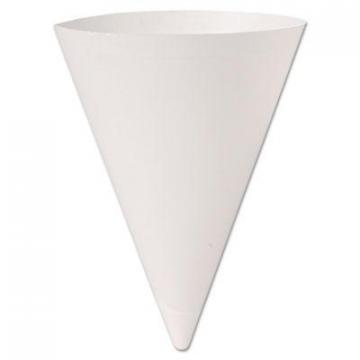 Dart Solo Bare Treated Paper Cone Water Cups, 7 oz., White, 250/Bag, 20 Bags/Carton