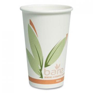 Dart Solo Bare by Solo Eco-Forward Recycled Content PCF Paper Hot Cups, 16 oz, 1,000/Ct