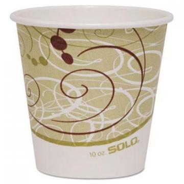 Dart Solo Polycoated Hot Paper Cups, 10 oz, Symphony Design, 1000/Carton