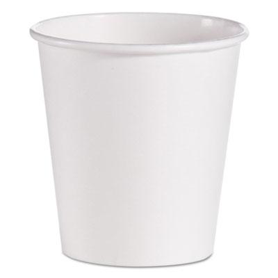 Dart Solo Single-Sided Poly Paper Hot Cups, 10 oz, White, 1000/Carton