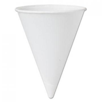 Dart Solo Bare Treated Paper Cone Water Cups, 4 1/4 oz., White, 200/Bag