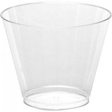 WNA Comet Smooth Wall Tumblers, 9oz, Clear, Squat, 25/Pack, 20 Packs/Carton