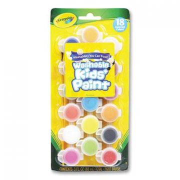 Crayola Washable Paint, 18 Assorted Colors, Interconnected 3 oz Cups