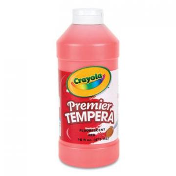 Crayola Premier Tempera Paint, Fluorescent Red, 16 oz