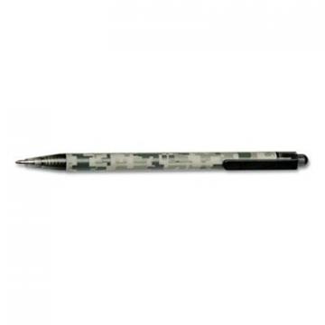 AbilityOne SKILCRAFT ACU-500 Retractable Ballpoint Pen, 1mm, Black Ink, Camo Barrel, Dozen