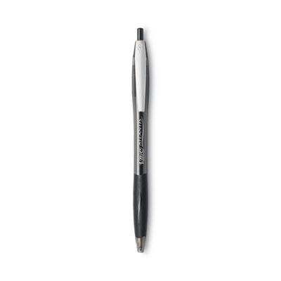 BIC Atlantis Retractable Ballpoint Pen, Medium 1mm, Black Ink/Barrel, Dozen (VCG11BK)