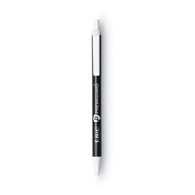 BIC PrevaGuard Retractable Ballpoint Pen, Medium 1 mm, Black Ink/Barrel, Dozen (CSA11BK)