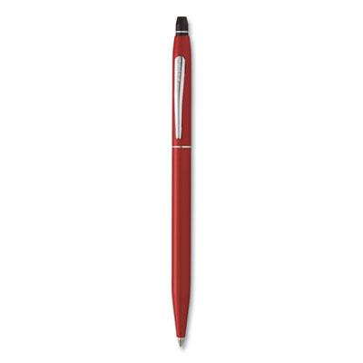 Cross Click Ballpoint Pen, Retractable, Medium 0.7 mm, Black Ink, Red Barrel