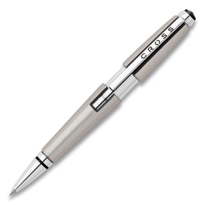 Cross Edge Retractable Gel Pen Gift Box, Medium 0.7 mm, Black Ink, Titanium Barrel