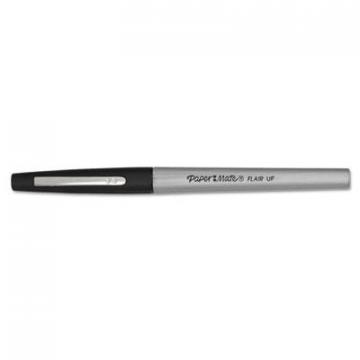 Paper Mate Flair Felt Tip Stick Porous Point Marker Pen, 0.4mm, Black Ink/Barrel, Dozen