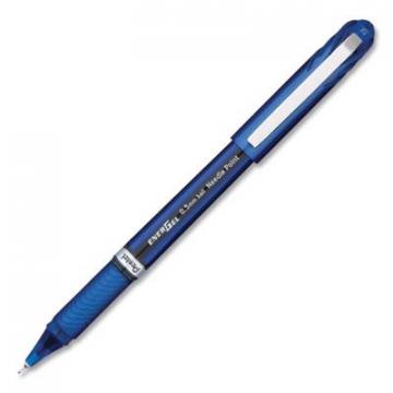 Pentel EnerGel NV Stick Gel Pen, 0.5 mm Needle Tip, Blue Ink/Barrel, Dozen