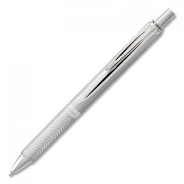 Pentel EnerGel Alloy RT Retractable Gel Pen, Medium 0.7mm, Black Ink, Chrome Barrel