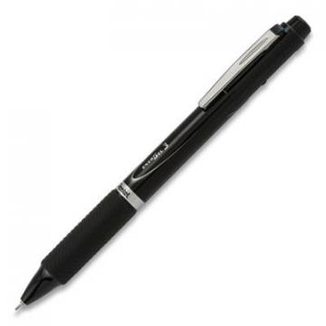 Pentel EnerGel 3 Multi-Color Gel Pen, Retractable, Fine 0.5 mm, Black/Blue/Red Ink, Black Barrel