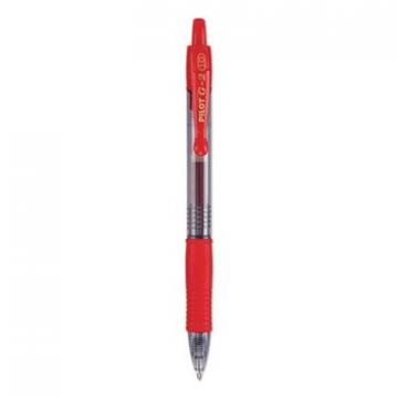 Pilot G2 Premium Retractable Gel Pen, 1mm, Red Ink, Smoke Barrel, Dozen