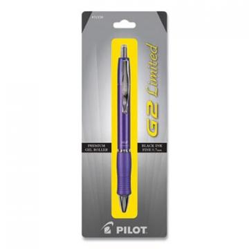 Pilot G2 Limited Retractable Gel Pen, Fine 0.7 mm, Black Ink, Purple Barrel