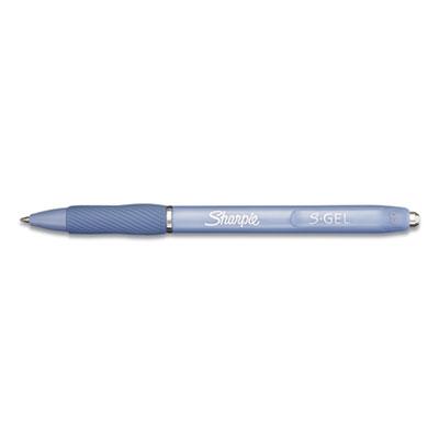 Sharpie Fashion Barrel Pen, Medium 0.7 mm, Black Ink, Frost Blue Barrel, Dozen