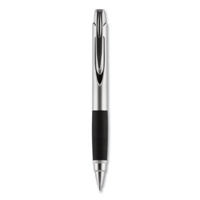 uni-ball Jetstream Premier Retractable Roller Ball Pen, 1 mm, Black Ink, Silver Barrel