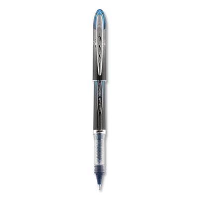 uni-ball VISION ELITE Stick Roller Ball Pen, 0.5mm, Blue-Black Ink, Black/Blue Barrel