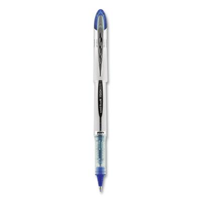 uni-ball VISION ELITE Stick Roller Ball Pen, Bold 0.8mm, Blue Ink, White/Blue Barrel
