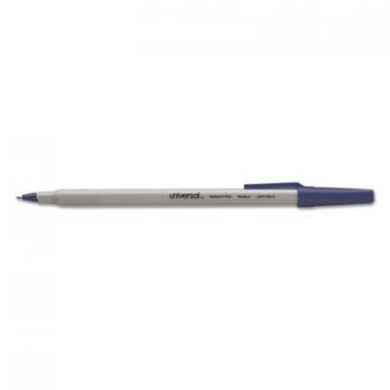 Universal Stick Ballpoint Pen Value Pack, Medium 1mm, Blue Ink, Gray Barrel, 60/Pack
