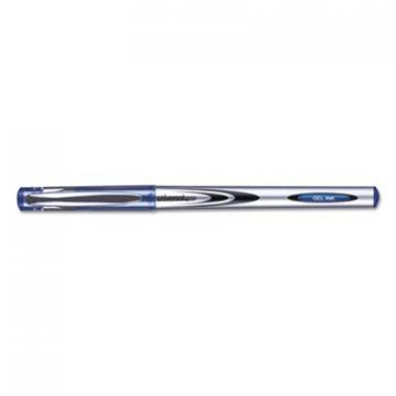 Universal Stick Gel Pen, Medium 0.7mm, Blue Ink, Silver/Blue Barrel, Dozen