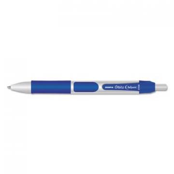Zebra Orbitz Retractable Ballpoint Pen, Bold 1.6mm, Blue Ink, Gray/Blue Barrel, Dozen