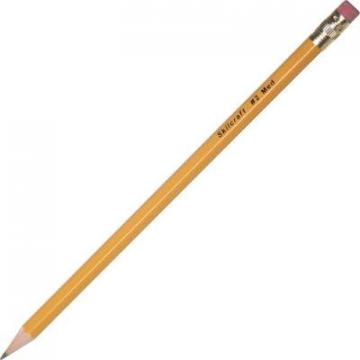 AbilityOne SKILCRAFT Woodcase Pencil, HB (#2), Black Lead, Yellow Barrel, Dozen
