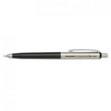 AbilityOne SKILCRAFT Stainless Elite Mechanical Pencil, 0.5 mm, HB (#2.5), Black/Black/Silver, 3/Pk