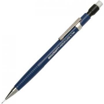 AbilityOne SKILCRAFT American Classic Mechanical Pencil, 0.7 mm, HB (#2.5), Black/Blue, Dozen