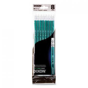 Dixon Professional Fashion Pencil, HB (#2), Black Lead, Green Barrel, 8/Pack