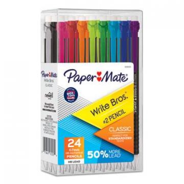 Paper Mate Write Bros Mechanical Pencil, 0.7 mm, HB (#2), Black Lead, Black Barrel