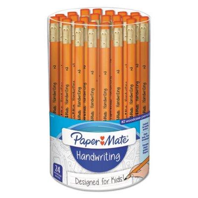 Paper Mate Handwriting Woodcase Pencils, HB (#2.5), Black Lead, Orange Barrel, 24/Pack
