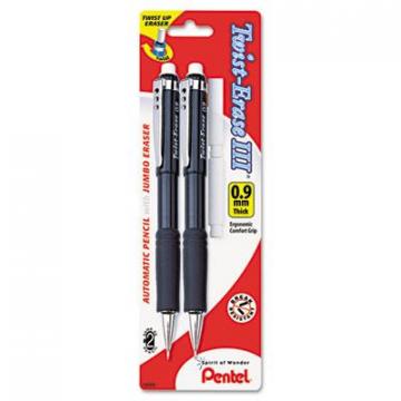 Pentel Twist-Erase III Mechanical Pencil, 0.9 mm, HB (#2.5), Black Lead, Assorted Barrel Colors