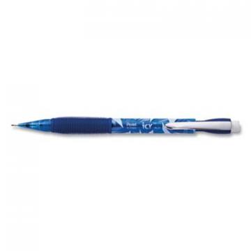 Pentel Icy Mechanical Pencil, 0.7 mm, HB (#2.5), Black Lead, Transparent Blue Barrel, 24/Pack