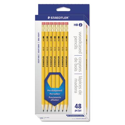 Staedtler Woodcase Pencil, HB (#2.5), Black Lead, Yellow Barrel, 48/Pack